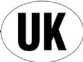 W4 UK EXTRA LARGE STICKER OVAL 180mm x 133mm