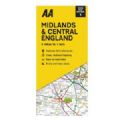 AA MIDLANDS & CENTRAL ENGLAND ROAD MAP